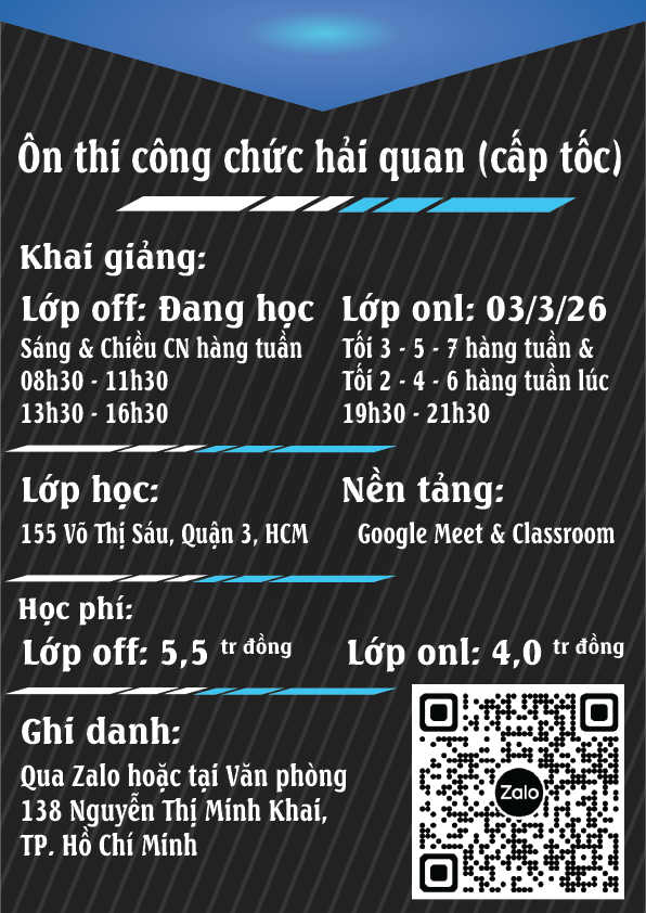 lớp ôn thi công chức hải quan