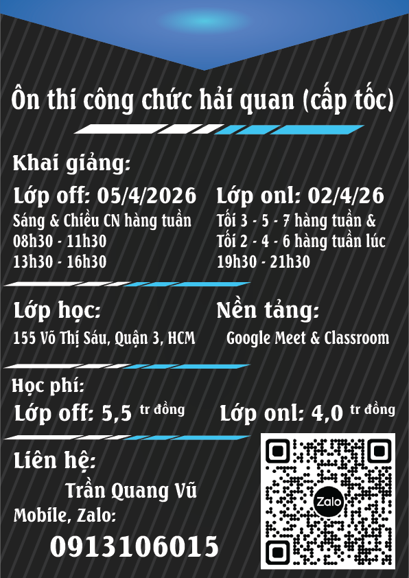 lớp ôn thi công chức hải quan